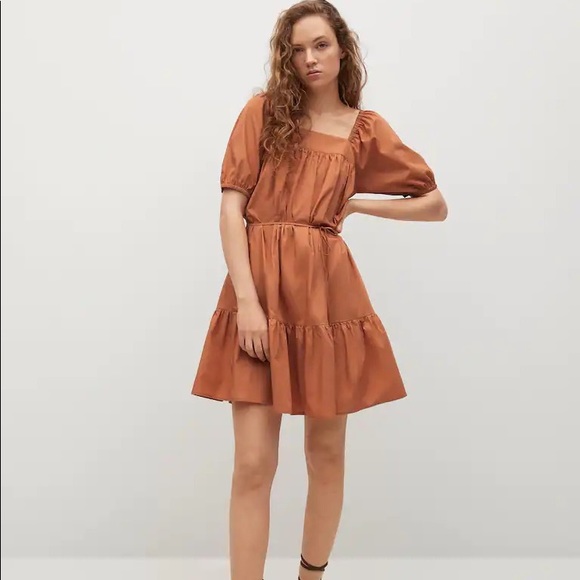 Mango frill cotton dress - s4 - Picture 1 of 4